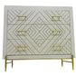 38" Ivory Solid Wood Three Drawer Dresser