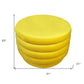 31" Yellow Velvet Tufted Round Cocktail Ottoman