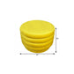 31" Yellow Velvet Tufted Round Cocktail Ottoman