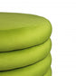21" Green Velvet Tufted Round Cocktail Ottoman