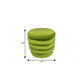 21" Green Velvet Tufted Round Cocktail Ottoman