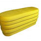 44" Yellow Velvet Tufted Oval Ottoman