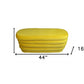 44" Yellow Velvet Tufted Oval Ottoman