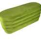 44" Green Velvet Tufted Oval Ottoman