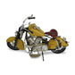 8" Yellow And Black Metal Hand Painted Motorcycle Model Motorcycle