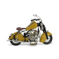 8" Yellow and Black Metal Hand Painted Model Motorcycle Tabletop Sculpture