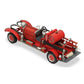 6" Red and Silver Metal Hand Painted 1920's Fire Truck Model Car