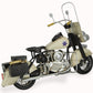 10" Cream Metal Hand Painted Early 1900's Police Motorcycle Model Model Motorcycle