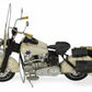 10" Cream Metal Hand Painted Early 1900's Police Motorcycle Model Model Motorcycle