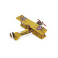 4" Yellow and Red Metal Hand Painted 1918 Yellow Curtiss JN-4 Model Airplane