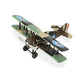 5" Green Metal Hand Painted 1918 Aviation Military Plane Model Airplane