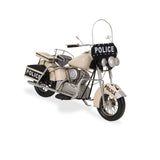 10" Cream Metal Hand Painted Model Motorcycle