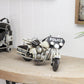 10" Cream Metal Hand Painted Model Motorcycle