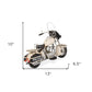 10" Cream Metal Hand Painted Model Motorcycle