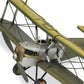 6" Yellow and Green Metal Hand Painted Model Airplane Tabletop Sculpture