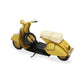 9" Yellow and Black Metal Hand Painted 1959 Yellow Scooter Model Motorcycle