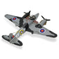 4" Black and Gray Metal Hand Painted Model Airplane Tabletop Sculpture
