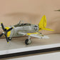 4" Yellow and Gray Metal Hand Painted P-47D Thunderbolt Model Airplane