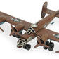 3" Brown and Silver Metal Hand Painted 1941 "B-24" Liberator Model Airplane