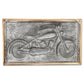 23" X 39" Gray and Brown Wood and Metal Wall Decor