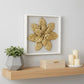 12" X 13" Gold Flower Wood and Metal Wall Decor
