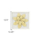 12" X 13" Gold Flower Wood and Metal Wall Decor