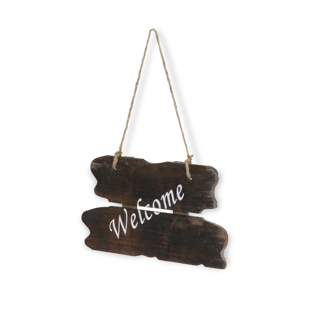 6" X 12" Brown Welcome Wood Wall Decor