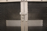 72" Dark Gray Metal Enclosed Storage TV Stand