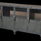 72" Dark Gray Metal Enclosed Storage TV Stand
