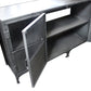 72" Dark Gray Metal Enclosed Storage TV Stand