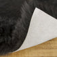 Set Of Two 17" X 17" Black Wool Chair Pads