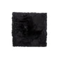 Set Of Two 17" X 17" Black Wool Chair Pads