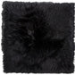 Set Of Two 17" X 17" Black Wool Chair Pads