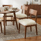 Set Of Four 17" X 17" Natural Wool Solid Color Chair Pads