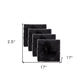 Set Of Four 17" X 17" Black Wool Chair Pads