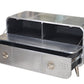 44" Silver Aluminum Enclosed Storage TV Stand