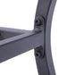 Set of Two Dark Gray Aluminum Outdoor Stacking Dining Chairs with Light Gray Cushion
