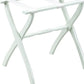 White Folding Luggage Rack With White Straps