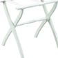 White Folding Luggage Rack With White Straps