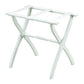 White Folding Luggage Rack With White Straps