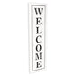 39" X 11" White and Black Welcome Metal Wall Decor