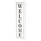 39" X 11" White And Black Welcome Metal Wall Decor