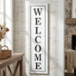 39" X 11" White And Black Welcome Metal Wall Decor