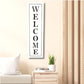 39" X 11" White and Black Welcome Metal Wall Decor
