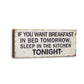 9" X 24" White and Black If You Want Breakfast Wood Wall Decor