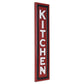 37" X 8" Red and White Kitchen Metal Wall Decor