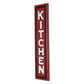 37" X 8" Red And White Kitchen Metal Wall Decor