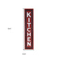 37" X 8" Red And White Kitchen Metal Wall Decor