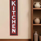 37" X 8" Red and White Kitchen Metal Wall Decor