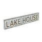 5" X 24" Gray and Brown Lake House Metal Wall Decor
